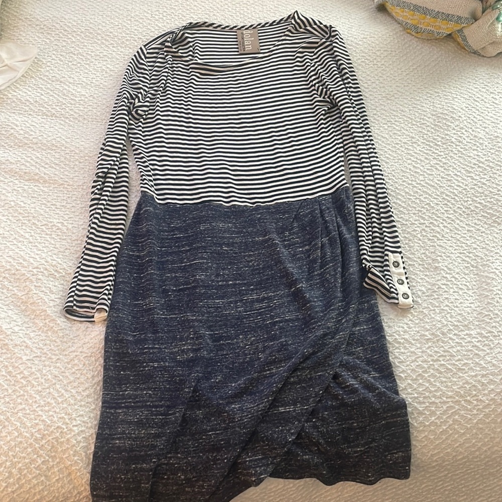 Dolan long sleeve striped dress size S